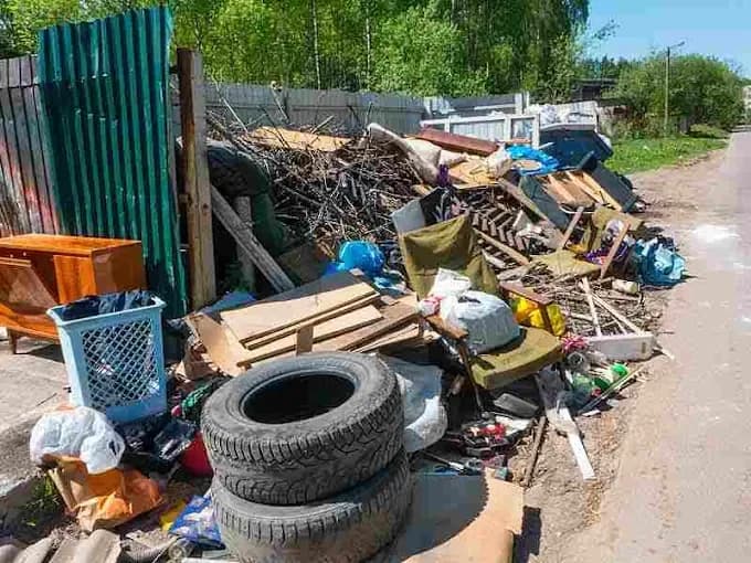 Scrap tire and property clean-up job in Calgary